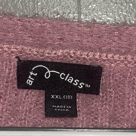 Fuzzy pink button up sweater - Picture 3 of 4